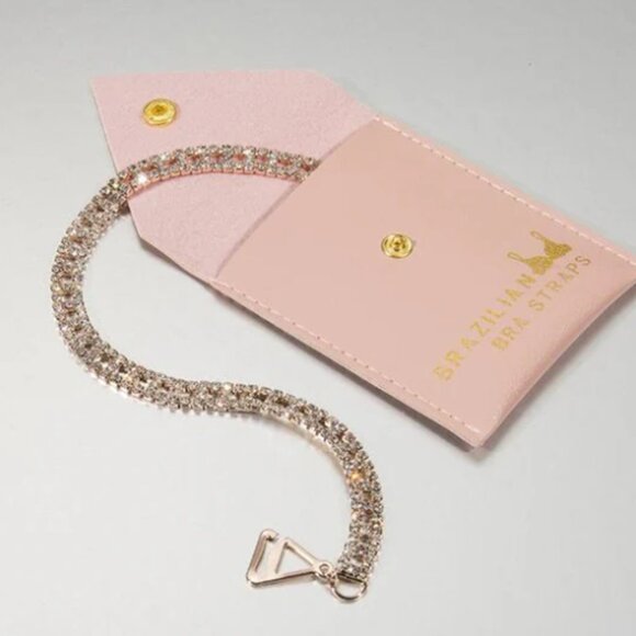 Brazilian Sofia White Gold Crystal Bra Straps | Pair | NWT (Multiple Available) - Picture 7 of 8